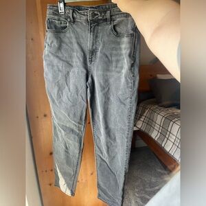 American Eagle Washed Black Mom Jeans